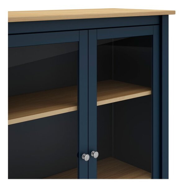 Vetrina in legno di pino blu scuro/naturale 90x110 cm Misti - Marckeric