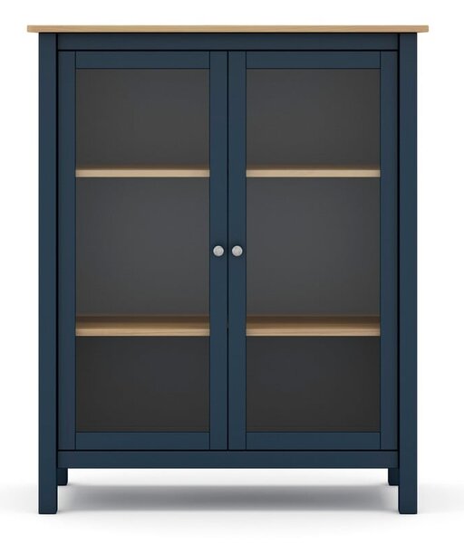 Vetrina in legno di pino blu scuro/naturale 90x110 cm Misti - Marckeric