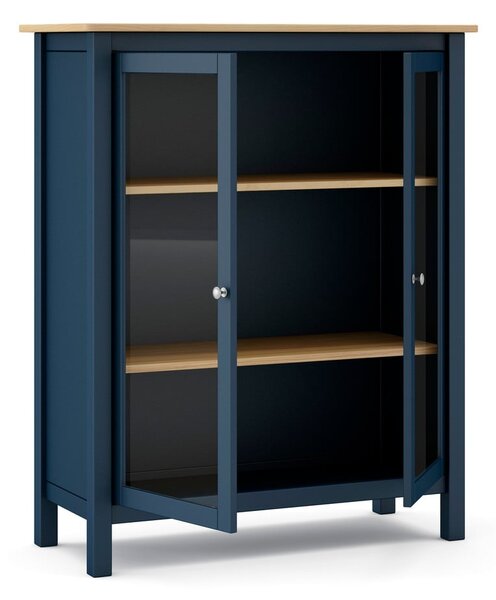 Vetrina in legno di pino blu scuro/naturale 90x110 cm Misti - Marckeric