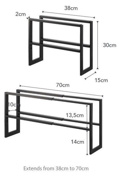 Scaffale nero per scarpe Line - YAMAZAKI