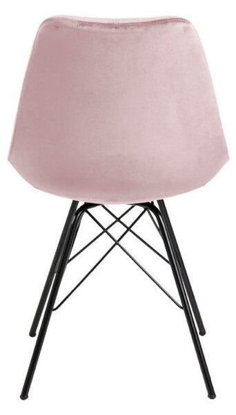 Sedia da pranzo rosa e nera Eris - Actona