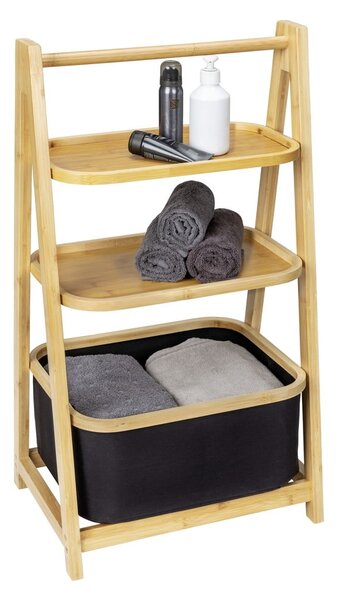 Mensola da bagno in bambù nero/naturale 44x80 cm Ecori - Wenko
