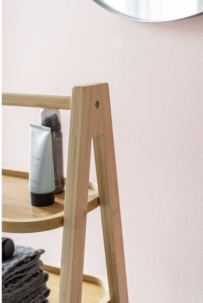 Mensola da bagno in bambù nero/naturale 44x80 cm Ecori - Wenko