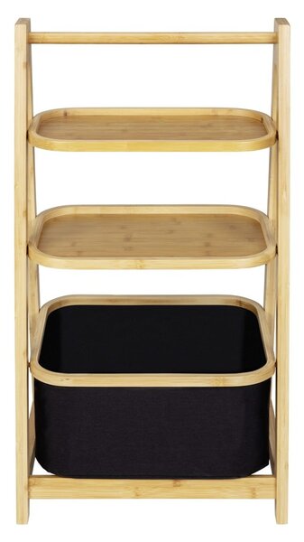 Mensola da bagno in bambù nero/naturale 44x80 cm Ecori - Wenko