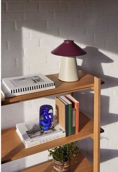 Lampada da tavolo in metallo viola e beige Chipper - Hübsch