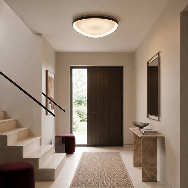 Plafoniera soffitto Asken Lucande, dimmerabile, Marrone / Ruggine, Corridoio, Alluminio, Moderno, Plafoniera