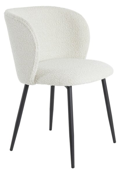 Sedia da pranzo bianca in imbottito Elyna – Light & Living
