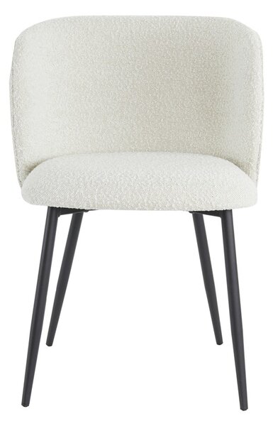 Sedia da pranzo bianca in imbottito Elyna – Light & Living