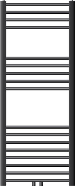LuxeBath radiatore bagno Sahara 500x1200 mm antracite attacco centrale diritto radiatore scaldasalviette asciugamani radiatore asciugamani senza resistenza