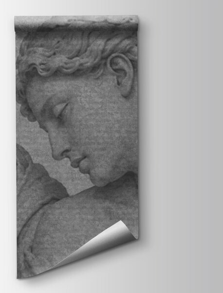 Carta da parati Scultura raffigurante un gruppo di persone, Carta da parati design, Carta da parati popolare, t00907 - Tapeko.it