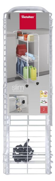 Supporto mobile per bagno a tre livelli, 23 x 84 cm Laundry - Metaltex