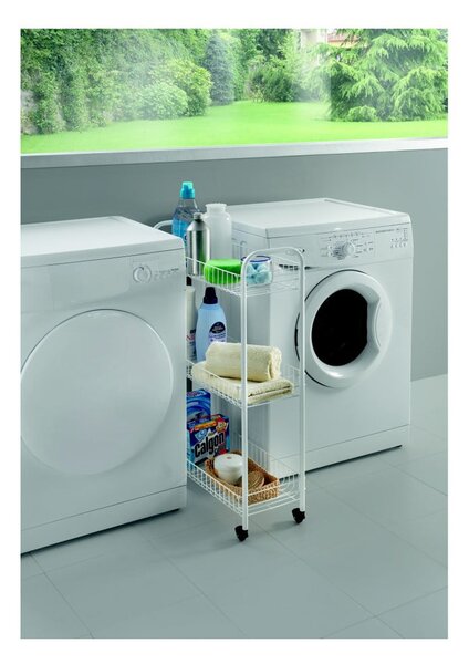 Supporto mobile per bagno a tre livelli, 23 x 84 cm Laundry - Metaltex