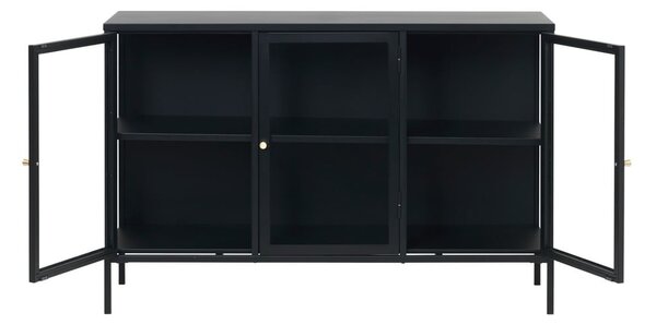 Vetrina in metallo nero 132x85 cm Carmel - Unique Furniture