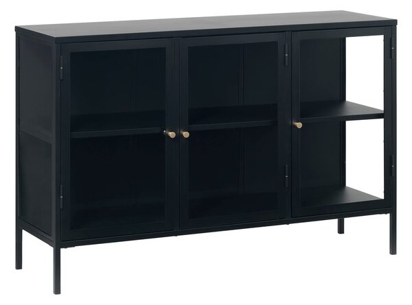 Vetrina in metallo nero 132x85 cm Carmel - Unique Furniture