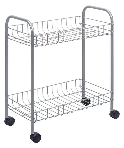 Scaffale mobile a due livelli Greg, lunghezza 41 cm - Metaltex