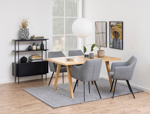 Libreria nera effetto frassino 94x114 cm Angus - Actona