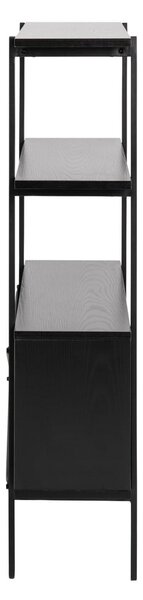 Libreria nera effetto frassino 94x114 cm Angus - Actona