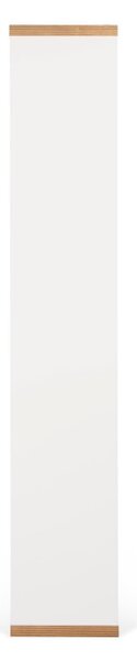 Libreria bianca con bordo in legno 70x198 cm Berlin - TemaHome