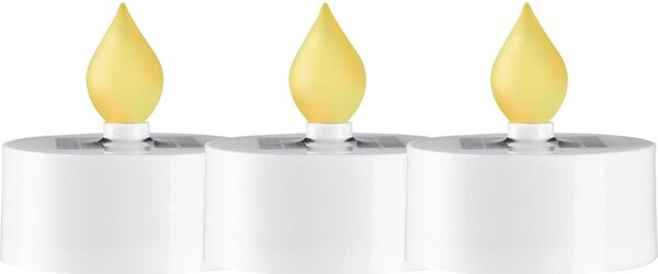 Candele a LED in set con alimentazione a pannelli solari da esterno 3 pz (altezza totale 5,5 cm) Saul – Star Trading