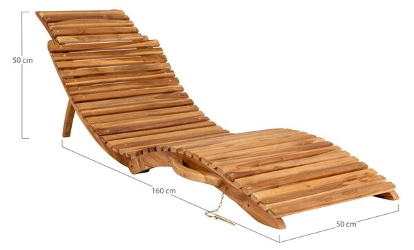 Lettino da giardino in legno di teak Arrieta - House Nordic