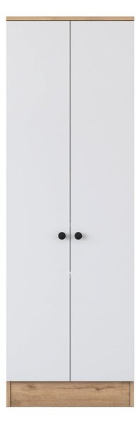 Armadio bianco/naturale in noce 60x183 cm Theresa - Kalune Design