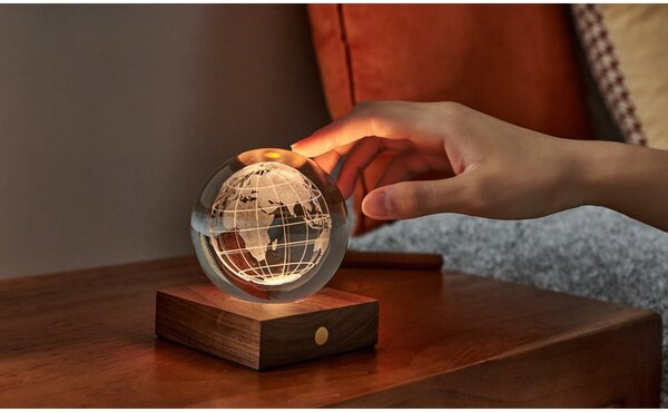 Decorazione luminosa marrone scuro con ricarica USB Amber – Gingko