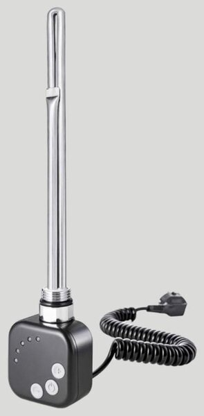 VARIO TERM HEC1.0.B Radiatore da bagno, elettrico, 400 W, 50 Hz, nero, design moderno, calore efficiente