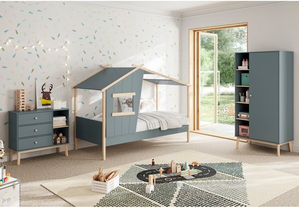 Armadio per bambini verde polveroso 90x180x52 cm Esteban – Marckeric