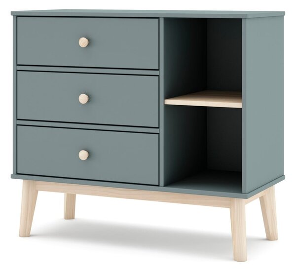 Cassettiera per bambini verde polveroso 90x81x40 cm Esteban – Marckeric