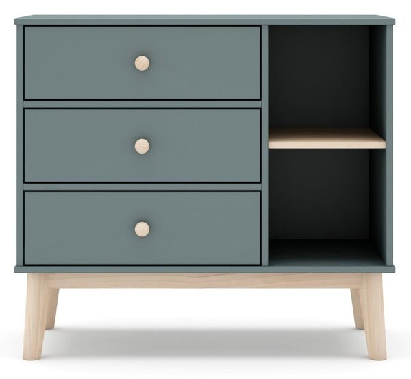 Cassettiera per bambini verde polveroso 90x81x40 cm Esteban – Marckeric