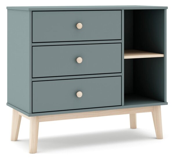 Cassettiera per bambini verde polveroso 90x81x40 cm Esteban – Marckeric
