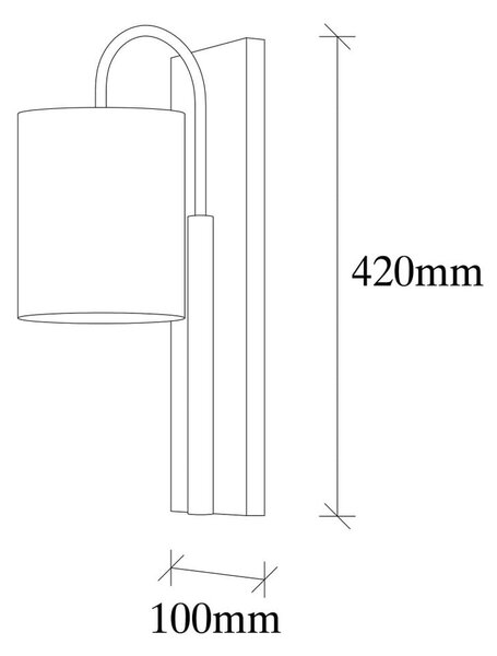 Lampada da parete in metallo nero con paralume marrone chiaro Opviq luci Julia - Opviq lights