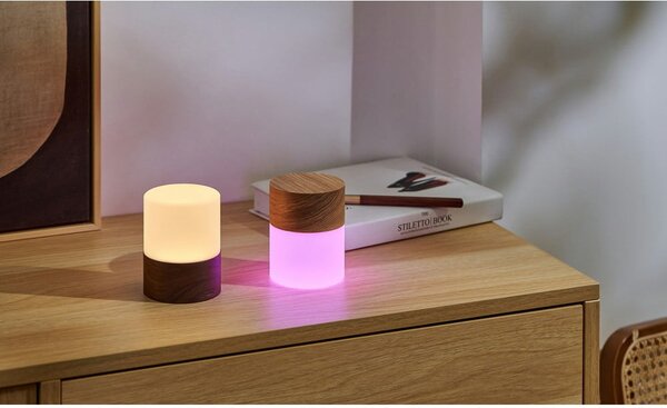 Lampada da tavolo dimmerabile in colore naturale con paralume in vetro (altezza 10,5 cm) Lemelia - Gingko
