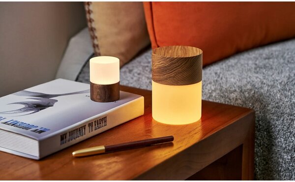 Lampada da tavolo dimmerabile in colore naturale con paralume in vetro (altezza 10,5 cm) Lemelia - Gingko