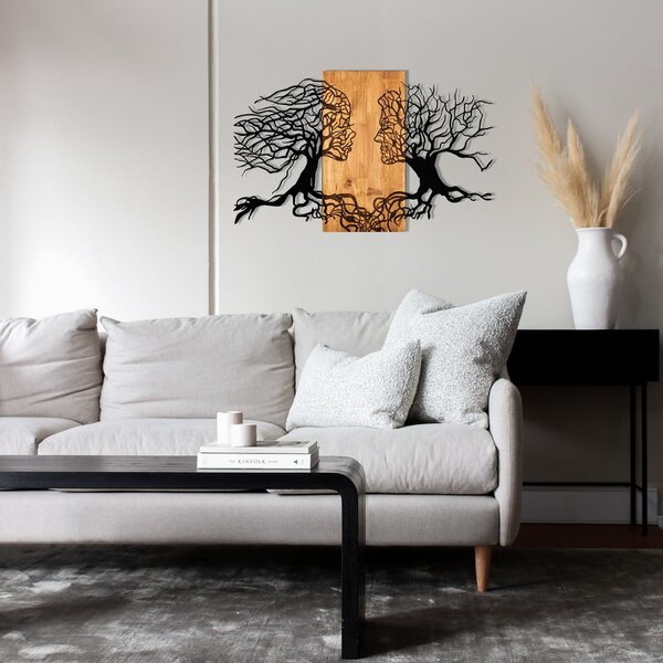 Decorazione murale in legno e metallo 92x58 cm Tutku - Wallity