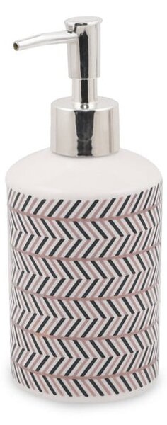 Set di accessori da bagno in poliresina bianca e nera Lidya - Mioli Decor