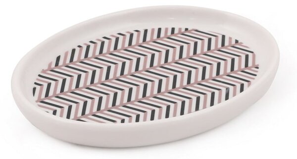 Set di accessori da bagno in poliresina bianca e nera Lidya - Mioli Decor