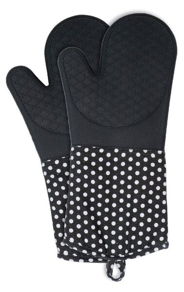 Set di 2 guanti da forno in silicone nero Forno - Wenko