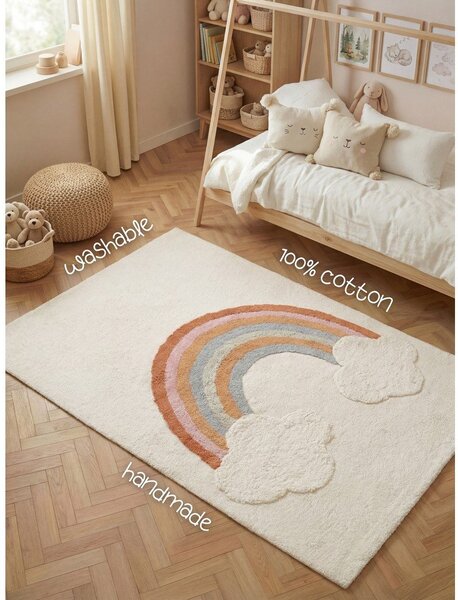 Tappeto per bambini color crema in cotone lavabile/tessuto a mano 140x200 cm Snuggle Petite – Hanse Home
