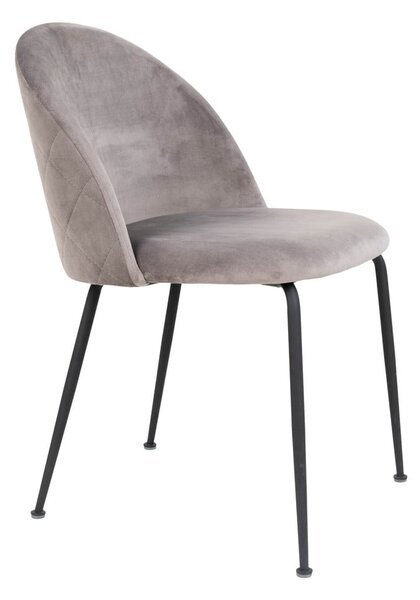 Set di 2 sedie da pranzo in velluto grigio chiaro Geneve - House Nordic
