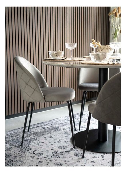 Set di 2 sedie da pranzo in velluto grigio chiaro Geneve - House Nordic