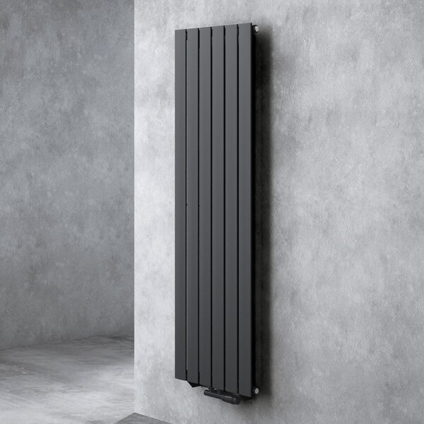 Doporro Radiatore Verticale da Bagno 160x46cm, Radiatore a Pannello Termoarredo da Parete e Pavimento in Acciaio, Antracite