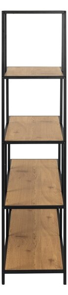 Libreria nera in rovere 135x150 cm Seaford - Actona