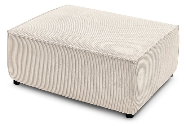 Sgabello in velluto a coste beige Nihad - Bobochic Paris