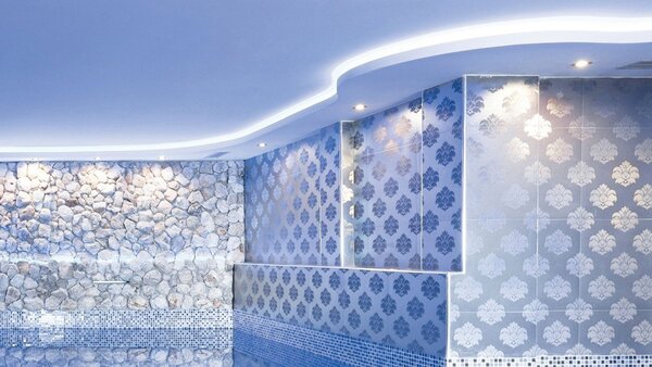 Cornice Pitturabile Stondata per Pareti Curve per Strisce LED - 2m Variante Lunghezza 2 Metri