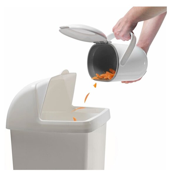 Contenitore per rifiuti compostabili bianco/grigio 2,5 l - Addis