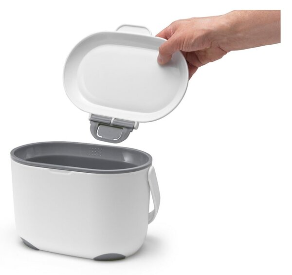 Contenitore per rifiuti compostabili bianco/grigio 2,5 l - Addis