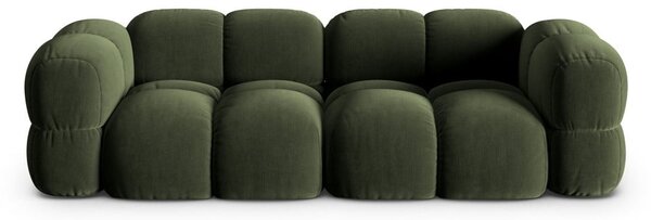 Divano verde con rivestimento in velluto 250 cm Loretto – Cosmopolitan Design