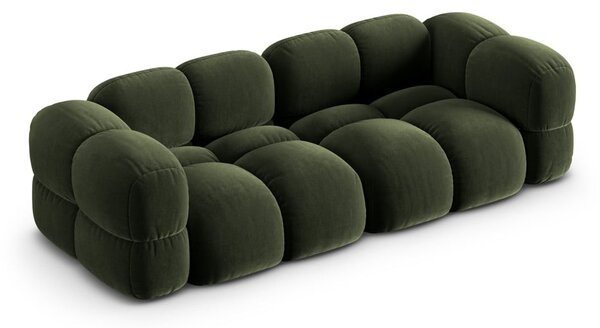 Divano verde con rivestimento in velluto 250 cm Loretto – Cosmopolitan Design