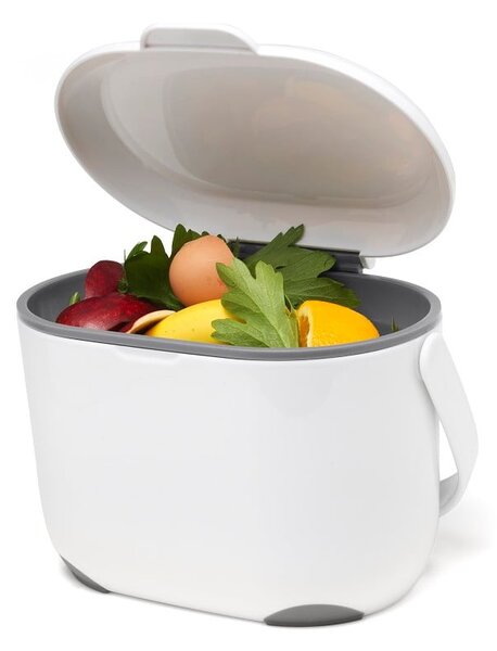Contenitore per rifiuti compostabili bianco/grigio 2,5 l - Addis